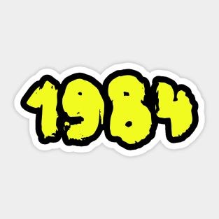 1984 yellow Sticker